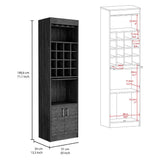 English Elm Bar Cabinet Modoc, Living Room, Smokey Oak