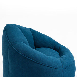 English Elm Bedding Foam Filled Bean Bag Chair with Footrest for Lounge and Reading Rooms W1996130769