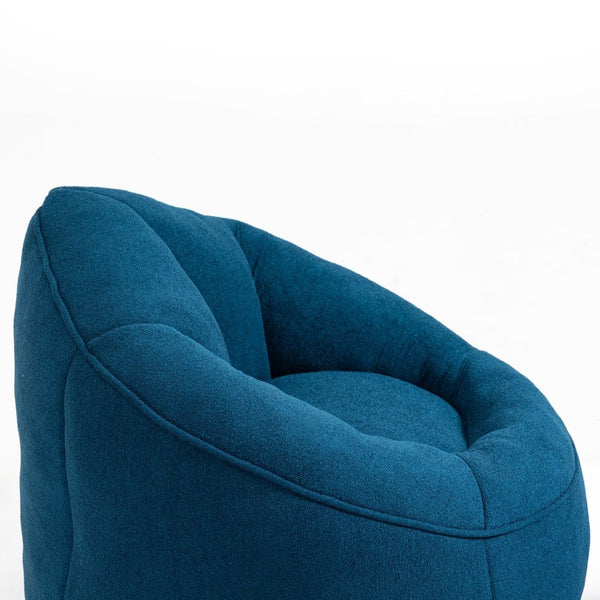English Elm Bedding Foam Filled Bean Bag Chair with Footrest for Lounge and Reading Rooms W1996130769