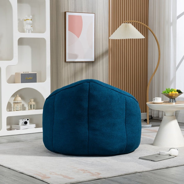English Elm Bedding Foam Filled Bean Bag Chair with Footrest for Lounge and Reading Rooms W1996130769