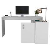 English Elm L-Shaped Desk Desti, Office, White