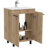 English Elm Floor Cabinet Oxnard, Bathroom, Light Oak