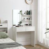 Hearth and Haven Vanity Desk with Mirror, Dressing Table with 2 Drawers, White Color W2156P145167
