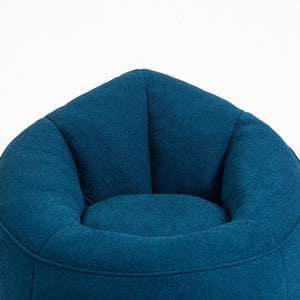 English Elm Bedding Foam Filled Bean Bag Chair with Footrest for Lounge and Reading Rooms W1996130769