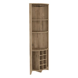 English Elm Corner Bar Cabinet Castle, Living Room, Aged Oak