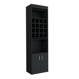 English Elm Bar Cabinet Atanasio, Living Room, Black