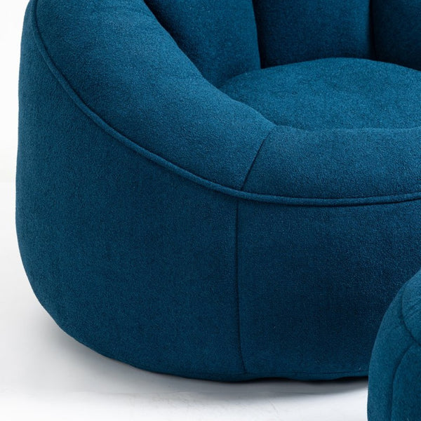 English Elm Bedding Foam Filled Bean Bag Chair with Footrest for Lounge and Reading Rooms W1996130769