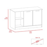 English Elm Kitchen Island Padua, Kitchen, White / Light Oak