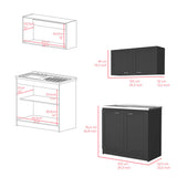 English Elm Cabinet Set Zeus, Garage, Black