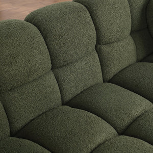 English Elm 102 Inch Linen Modular Sectional Sofa with Hidden Storage and Cloud Cushion Comfort W1099S00100