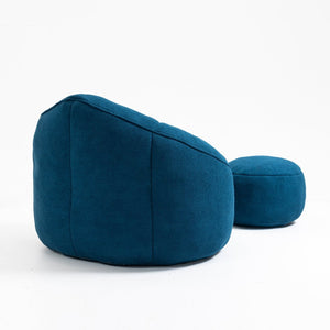 English Elm Bedding Foam Filled Bean Bag Chair with Footrest for Lounge and Reading Rooms W1996130769