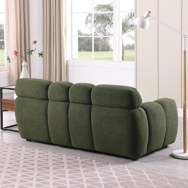 English Elm 102 Inch Linen Modular Sectional Sofa with Hidden Storage and Cloud Cushion Comfort W1099S00100
