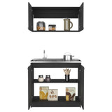 English Elm Cabinet Set Zeus, Garage, Black