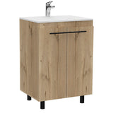 English Elm Floor Cabinet Oxnard, Bathroom, Light Oak