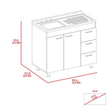 English Elm Utility Sink Kisco, Kitchen, White / Black