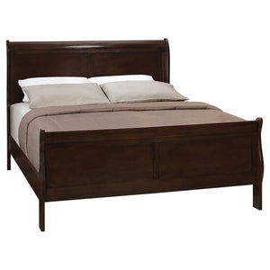 English Elm Cappuccino Queen Sleigh Bed - Elegant Classic Design With Sturdy Support For Timeless Bedroom Style B062S00266