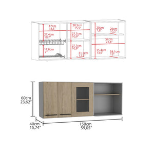 English Elm Wall Cabinet Retrit, Kitchen, Light Pine