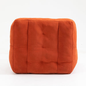English Elm Fluffy Velvet Bean Bag Lounge Chair with Ottoman Memory Foam Adult Bedroom Seating Red W1996131042