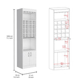 English Elm Bar Cabinet Modoc, Living Room, White