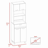 English Elm Microwave Cabinet Madison, Kitchen, White / Smokey Oak