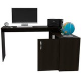 English Elm L-Shaped Desk Desti, Office, Black