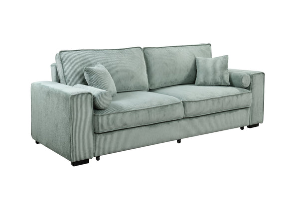 English Elm 91''Large Convertible Sofa Bed with Storage, 3-Seater Sleeper Couch for Small Spaces & Guests Light Green W1417S00037