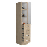 English Elm Linen Cabinet Epic, Bathroom, Light Pine / White