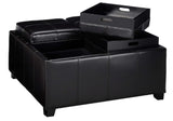 Christopher Knight Home® - Noble House - Dartmouth 4-Tray Top Bonded Leather Storage Ottoman