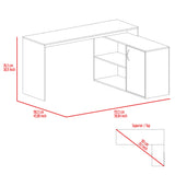 English Elm L-Shaped Desk Desti, Office, Light Oak