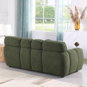 English Elm 102 Inch Linen Modular Sectional Sofa with Hidden Storage and Cloud Cushion Comfort W1099S00100