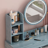 Hearth and Haven Fashion Vanity Desk with Mirror and Lights For Makeup Vanity Mirror with Lights with 3 Color Lighting Brightness Adjustable, 3 Drawers Color W509134656