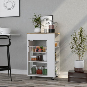 English Elm Kitchen Cart Sonex, Kitchen, White / Light Oak