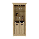 English Elm Bar Cabinet Provo, Living Room, Macadamia