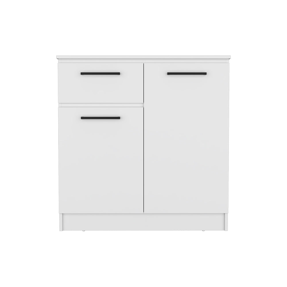 English Elm Dresser Carlin Dual-Purpose White TV Stand & Storage, Durable Manufactured Wood, Sleek Modern Design B092S00153