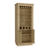 English Elm Bar Cabinet Provo, Living Room, Macadamia