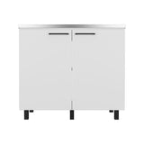 English Elm Utility Sink Cabinet Burwood, Kitchen, White