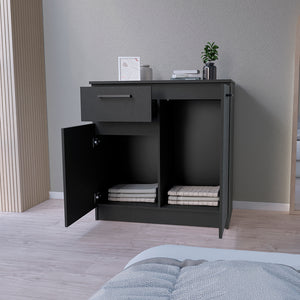 English Elm Dresser Carlin Black - Dual-Purpose TV Stand & Storage, Durable Manufactured Wood, Sleek Design B092S00154