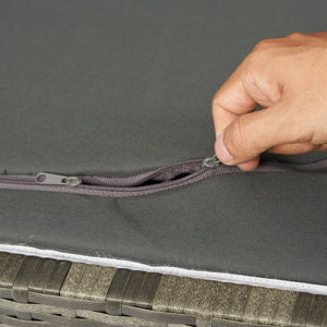 English Elm Outdoor 113 Gallon Wicker Storage Chest with Removable Water-Resistant Liner for Patio & Pool W329138976