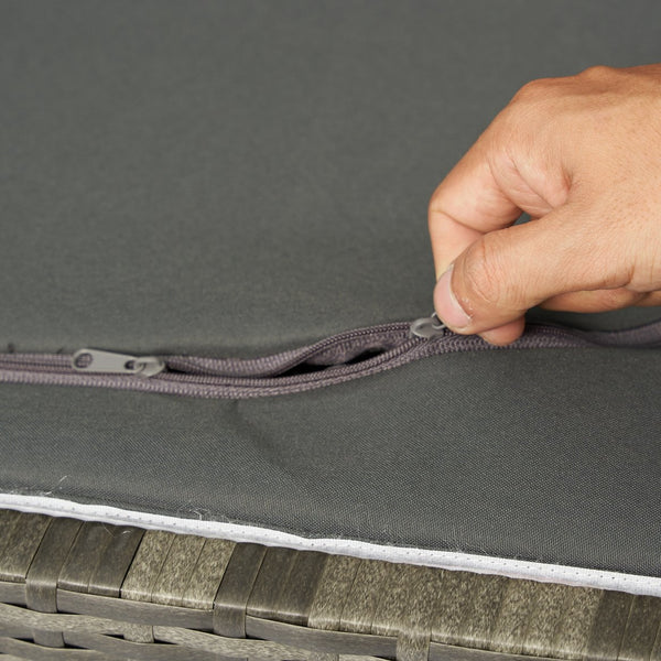 English Elm Outdoor 113 Gallon Wicker Storage Chest with Removable Water-Resistant Liner for Patio & Pool W329138976