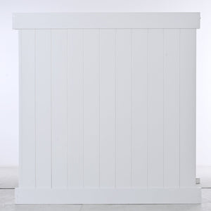English Elm 2 White Vinyl Privacy Fence Panels Tongue Groove Picket Outdoor Backyard 6ft B100128095