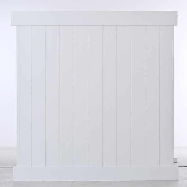 English Elm 2 White Vinyl Privacy Fence Panels Tongue Groove Picket Outdoor Backyard 6ft B100128095