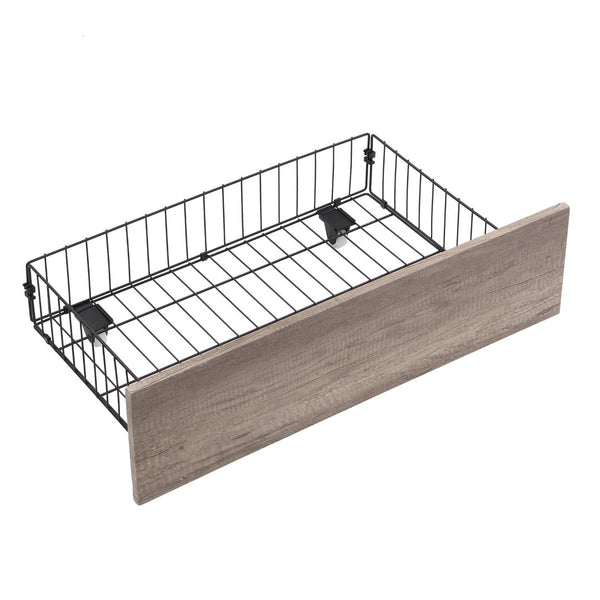 English Elm Queen Upholstered Platform Bed Steel Frame Usb Charging Under Bed Storage Modern W311133402