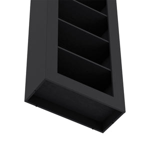 English Elm Bookcase Wray 5-Tier Black Office Shelf - Sturdy Particle Board Display Unit for Books & Decor, 73" tall B092S00161