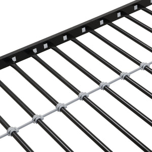 English Elm Twin Over Full Steel Bunk Bed with Dual Ladders Guardrail and Under Bed Storage W311133413