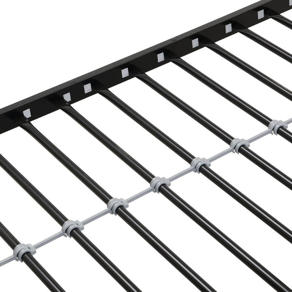 English Elm Twin Over Full Steel Bunk Bed with Dual Ladders Guardrail and Under Bed Storage W311133413