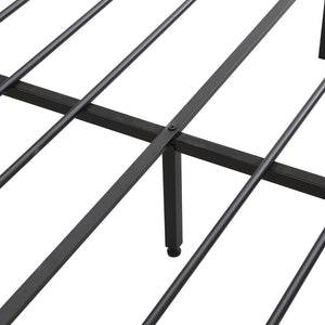 English Elm Queen Upholstered Platform Bed Steel Frame Usb Charging Under Bed Storage Modern W311133402