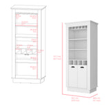 English Elm Bar Cabinet Provo, Living Room, White