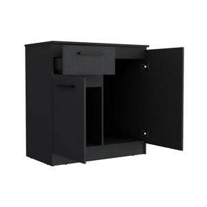 English Elm Dresser Carlin Black - Dual-Purpose TV Stand & Storage, Durable Manufactured Wood, Sleek Design B092S00154