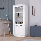 English Elm Bar Cabinet Provo, Living Room, White