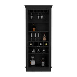 English Elm Bar Cabinet Provo, Living Room, Black